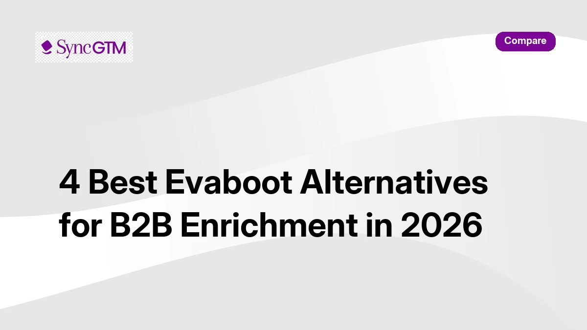 4 Best Evaboot Alternatives for B2B Enrichment in 2026 | SyncGTM | SyncGTM