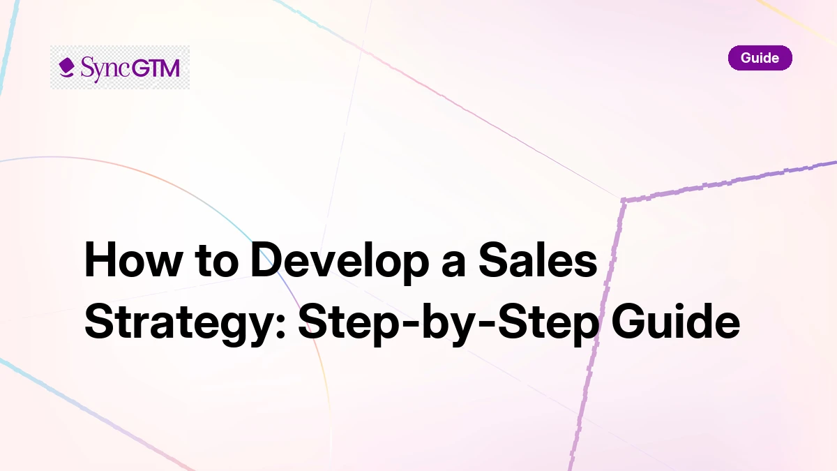 How to Develop a Sales Strategy: Step-by-Step Guide | SyncGTM | SyncGTM