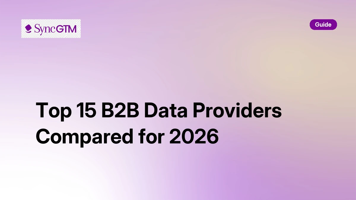 Top 15 B2B Data Providers Compared for 2026 | SyncGTM