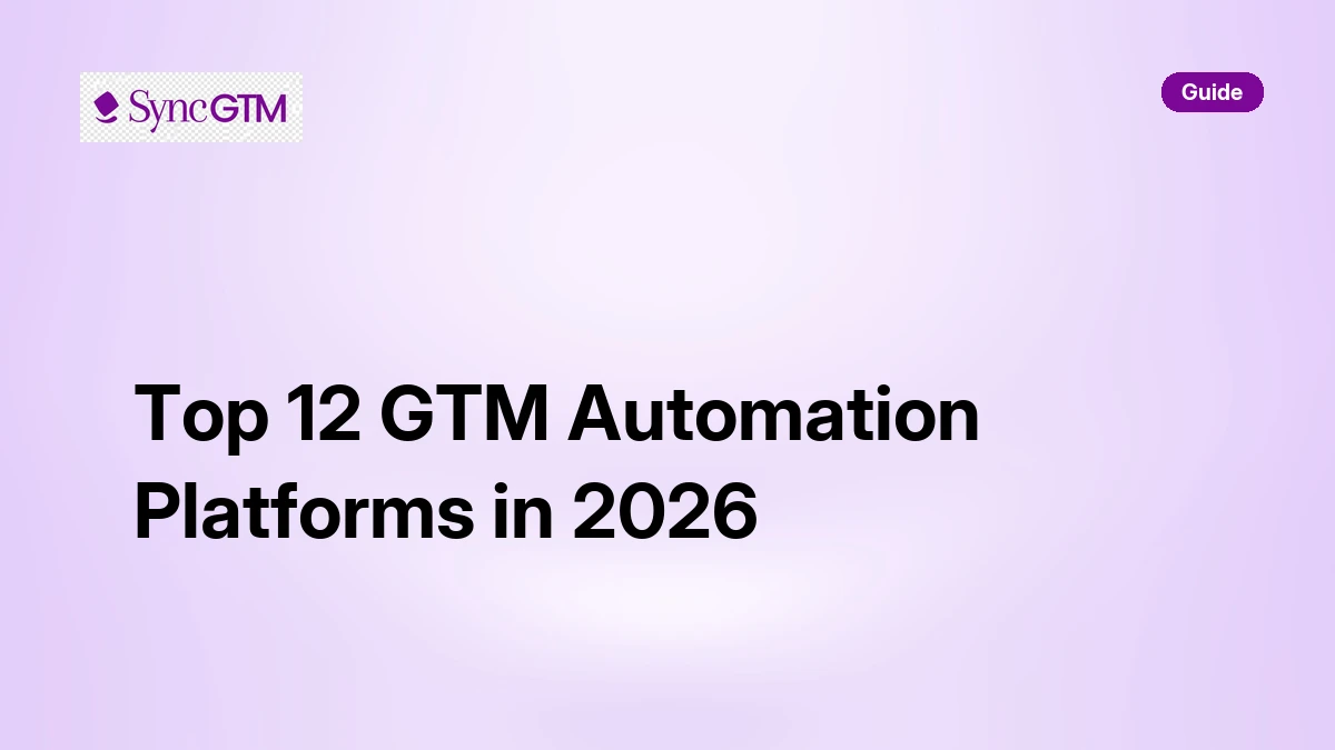 Top 12 GTM Automation Platforms in 2026 | SyncGTM